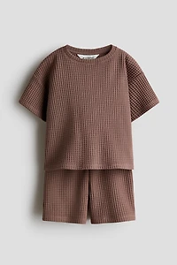 2-Piece Waffled Jersey Set