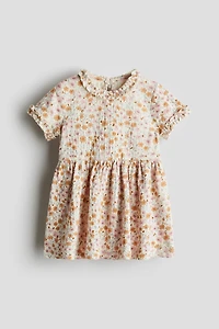 Ruffle-Trimmed Jacquard-Jersey Dress