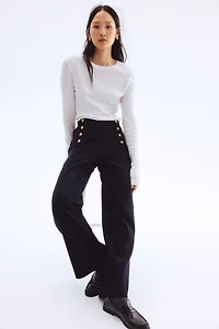 Button-front Pants