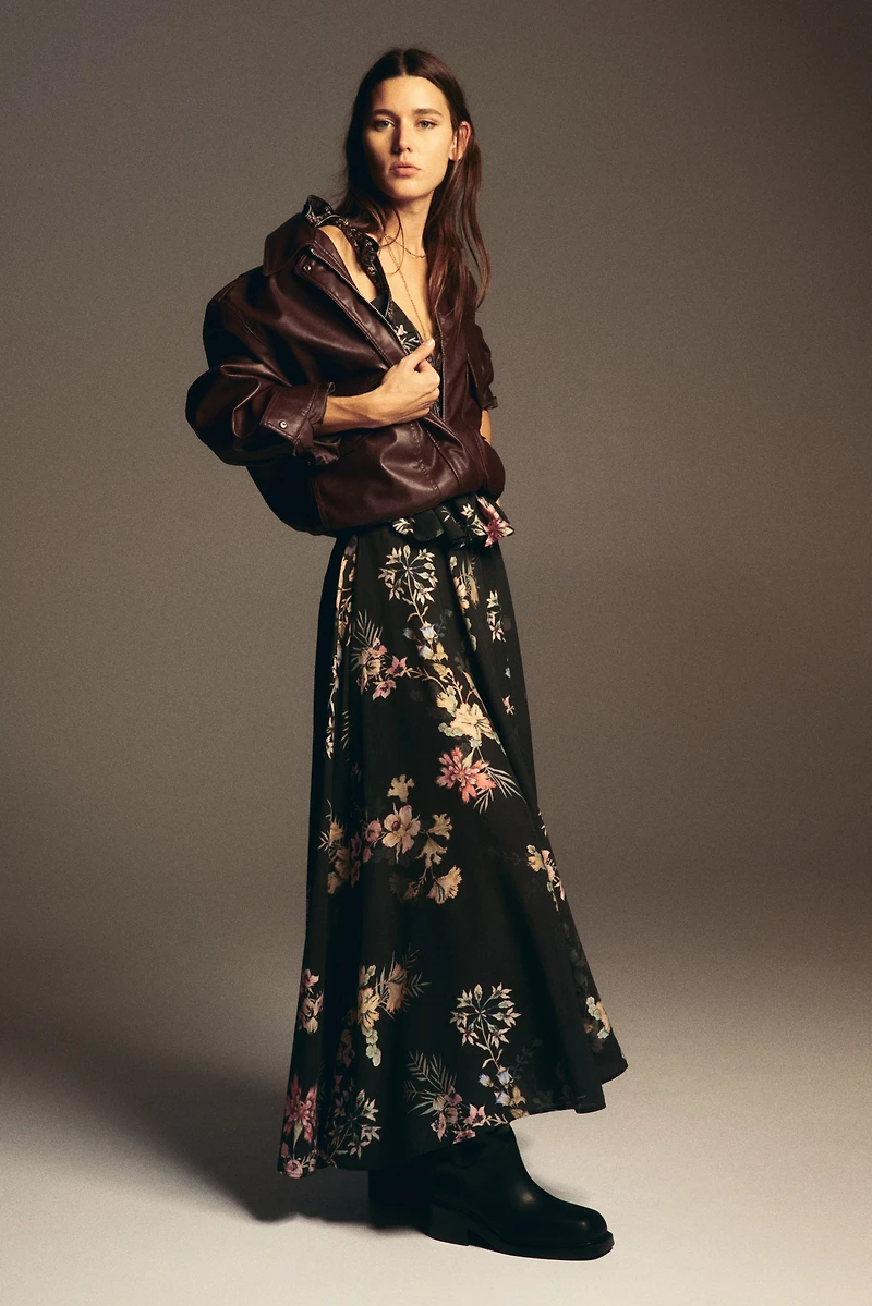 Loose-Fit Maxi Skirt