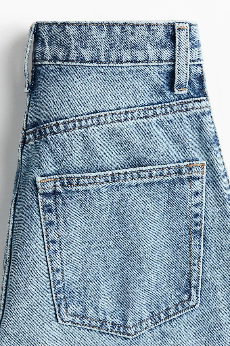 High-Waist Barrel Ankle Jeans
