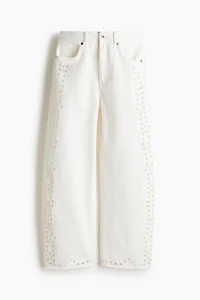 Eyelet-Embroidered Jeans