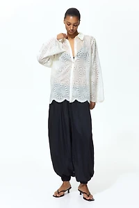 Eyelet-Embroidered Shirt