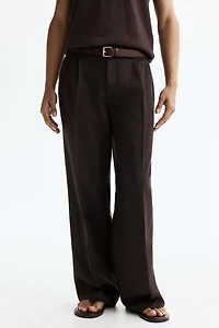 Pantalon ample en lin mélangé