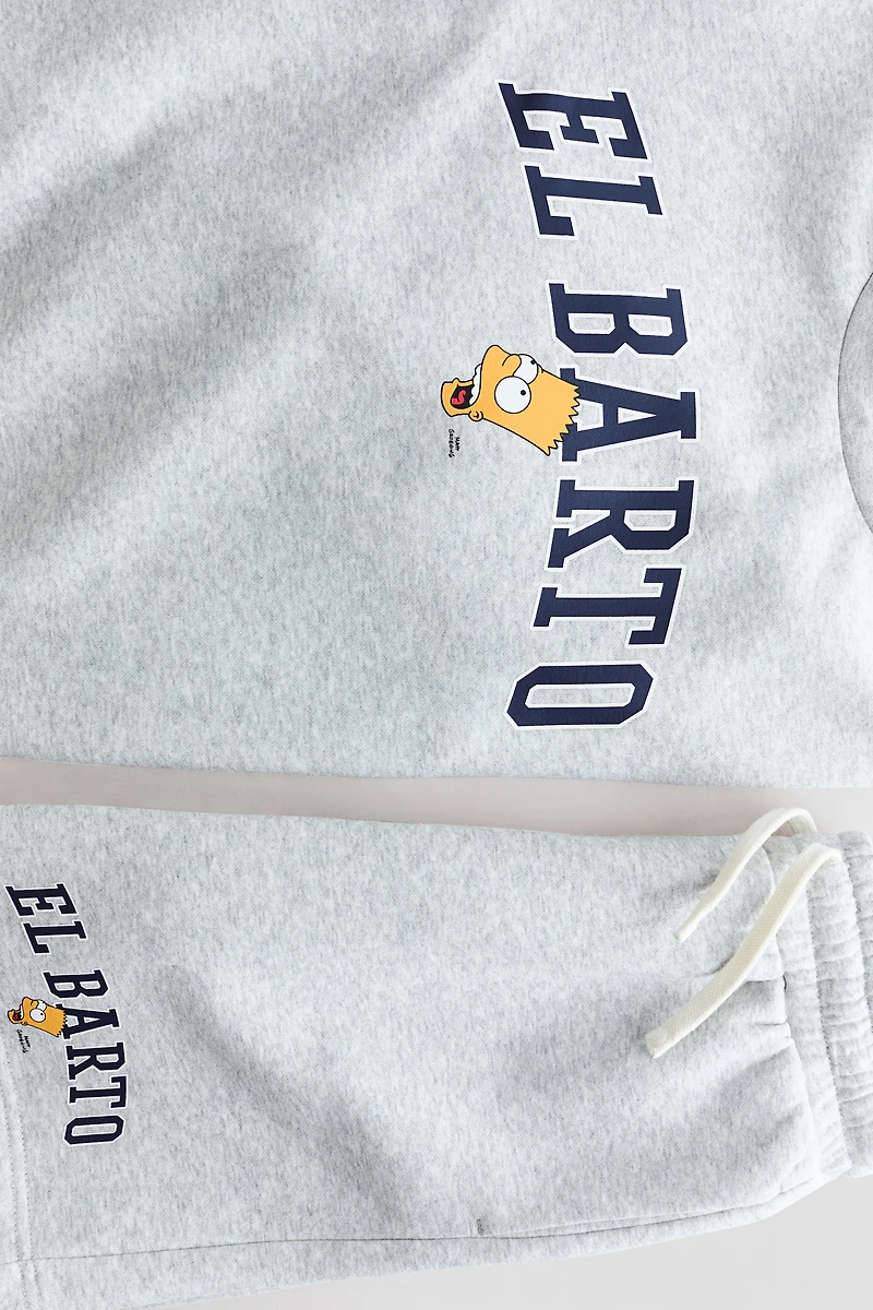 2-Piece Printed Sweatshirt and Sweatshorts Set