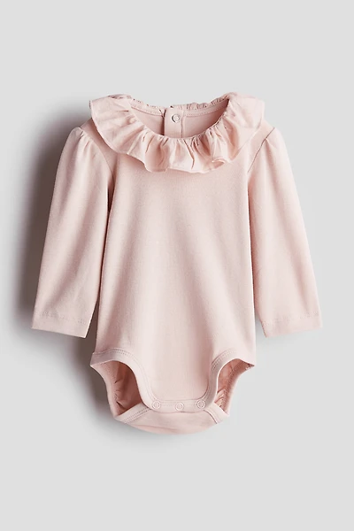 Bodysuit with Ruffle Collar