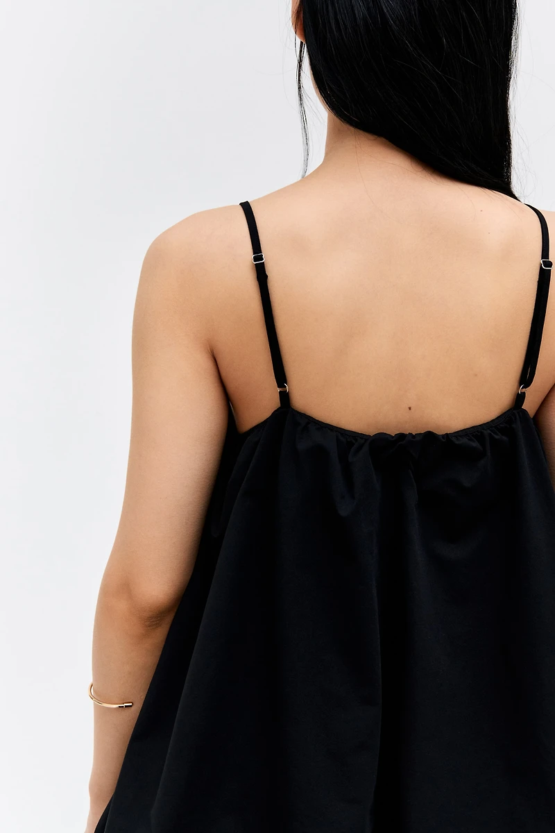 Bubble-Hem Strappy Dress