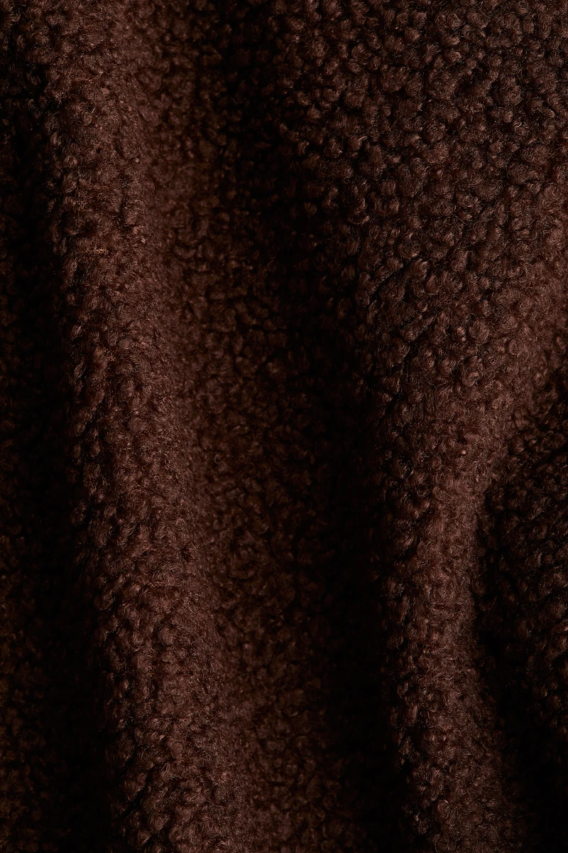 Zip-through teddy sweatshirt