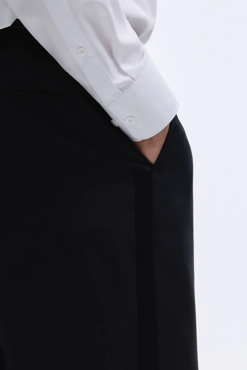 Pantalon d'habit classique en laine mélangée