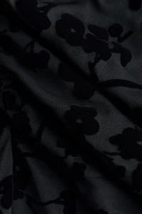 Flock-Print Bodycon Dress