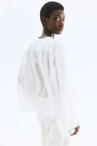 Blouse volumineuse en ramie