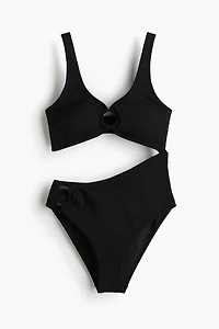 Maillot de bain échancré à bonnets coussinés