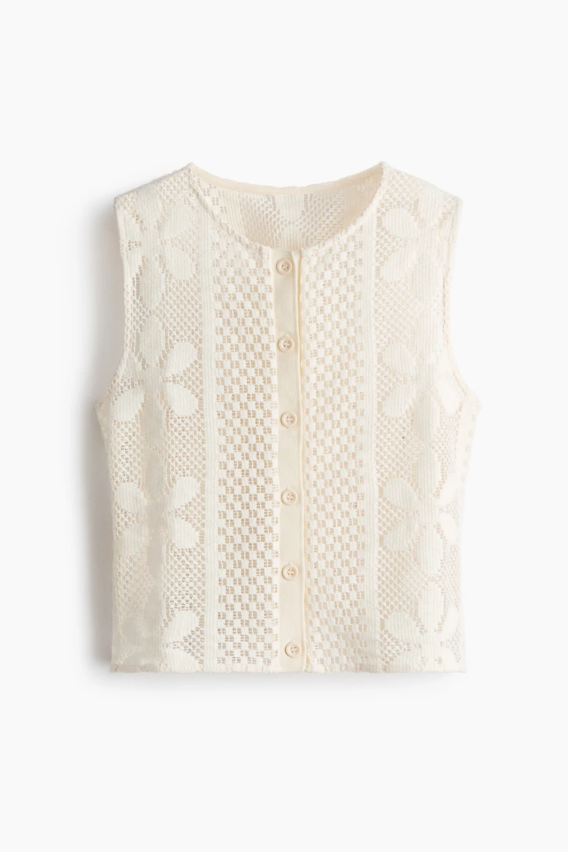Haut d'aspect crocheté