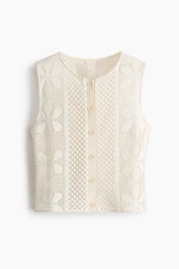 Haut d'aspect crocheté