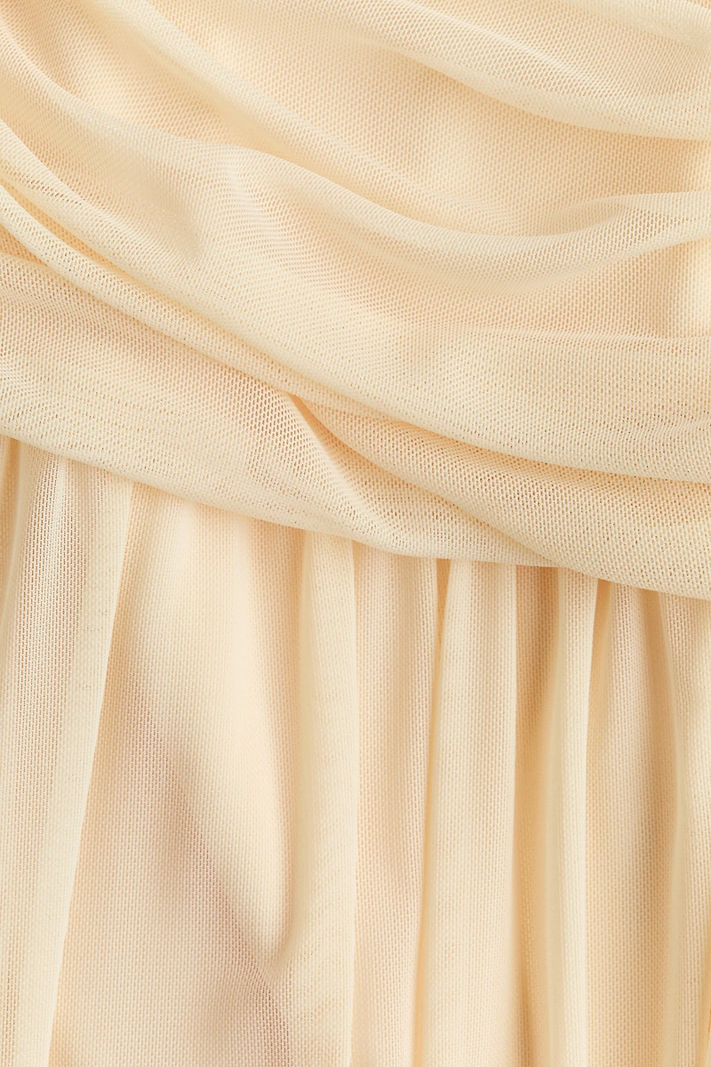 Draped Mesh Dress