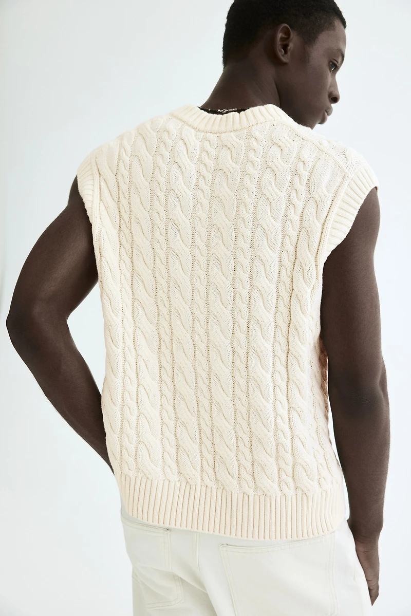 Relaxed-Fit Cotton Sweater Vest