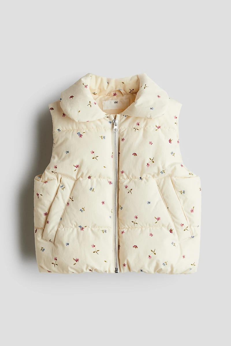 Veste matelassée sans manches imprimée