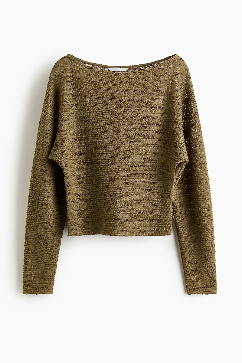 Haut en tricot texturé