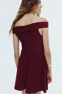 Flared Off-the-Shoulder Dress