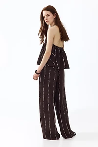 Straight-Leg Muslin Pants