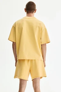 Short décontracté en molleton imprimé