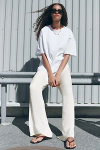 Flared Satin Pants