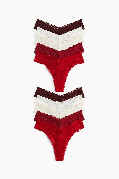 10-Pack Lace Thong Briefs