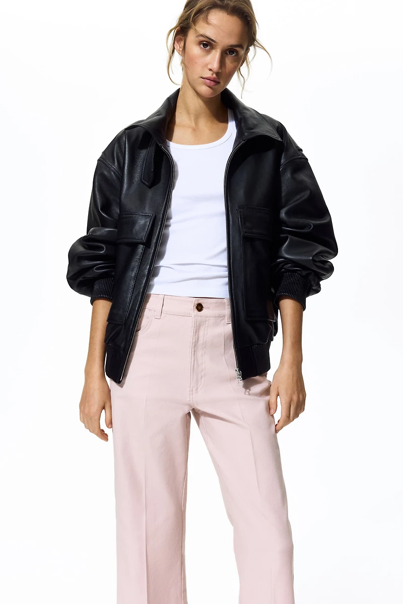 Bootcut Cotton Canvas Pants