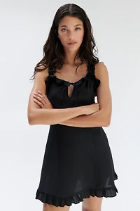 Ruffled Crêpe Dress