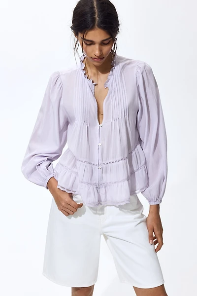Pintucked blouse