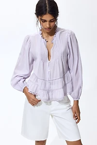 Pintucked blouse