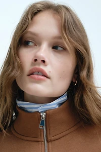 Chandail en molleton à col fermeture éclair