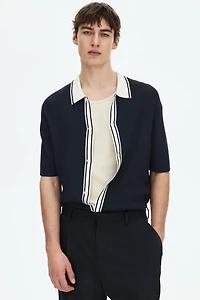 Regular-Fit Rib-Knit Shirt