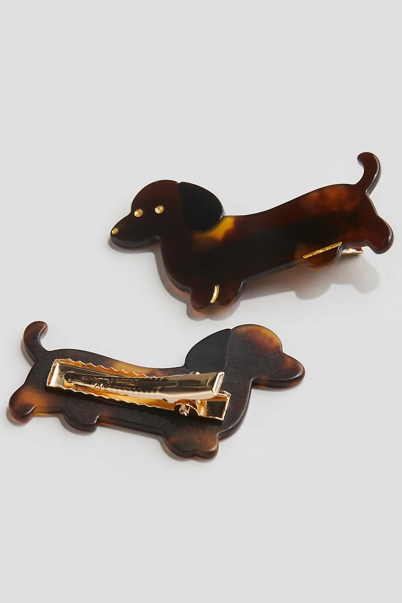2-Pack Appliquéd Hair Clips