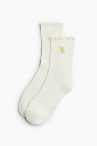 3-Pack Socks with Overlocked Trim