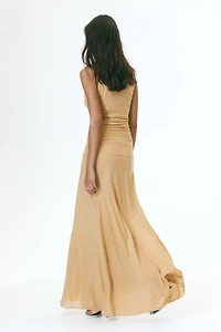 Gathered Mesh Dress