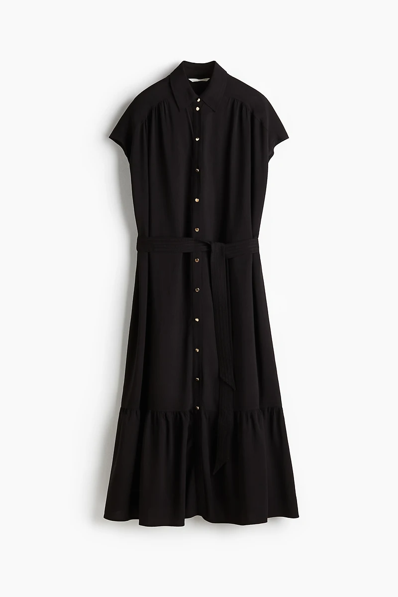 Tie-Belt Shirt Dress
