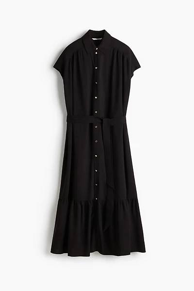 Tie-Belt Shirt Dress