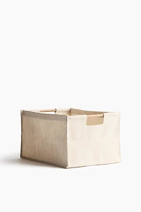 Jute-Blend Storage Basket