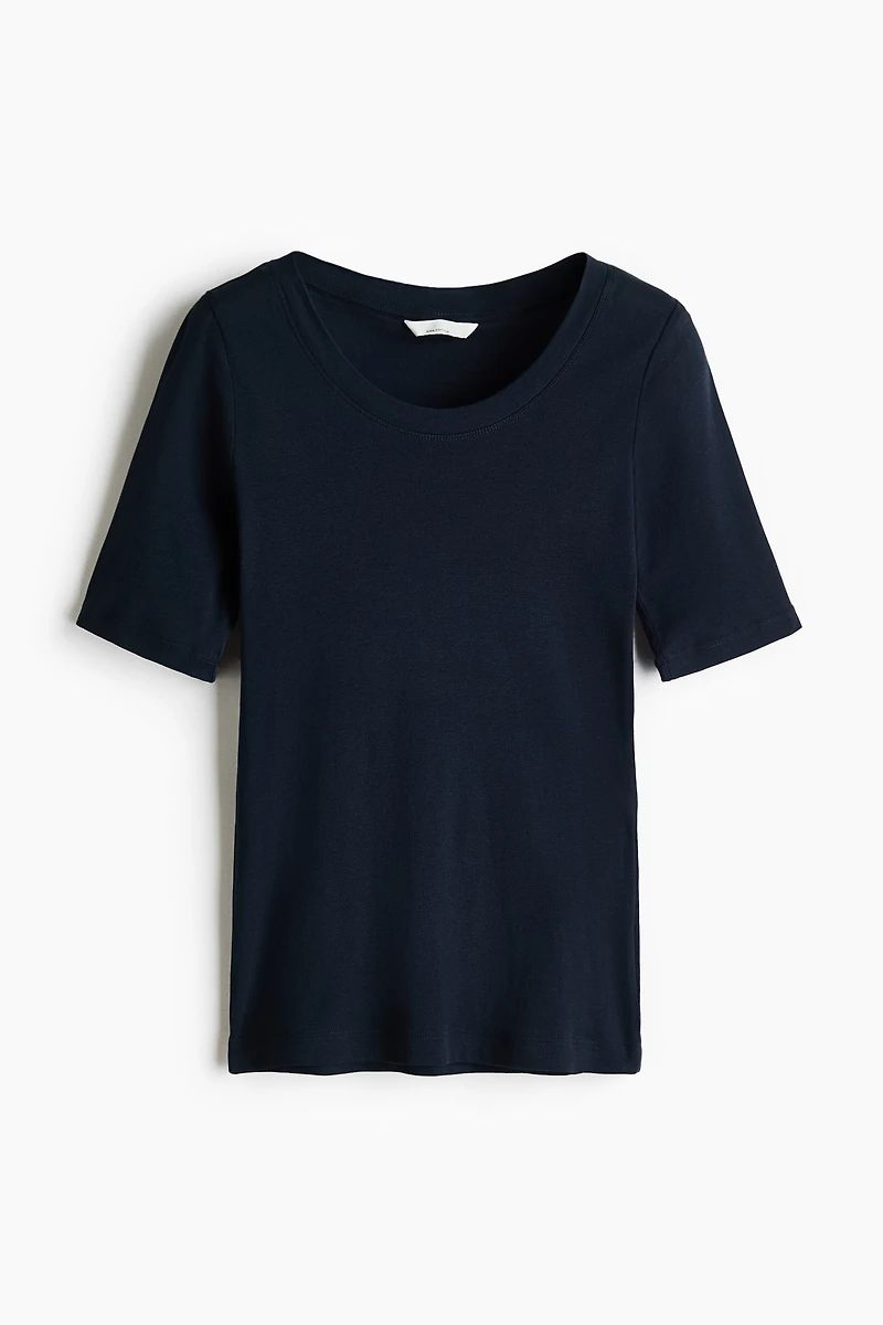 Scoop-Neck Pima Cotton T-Shirt