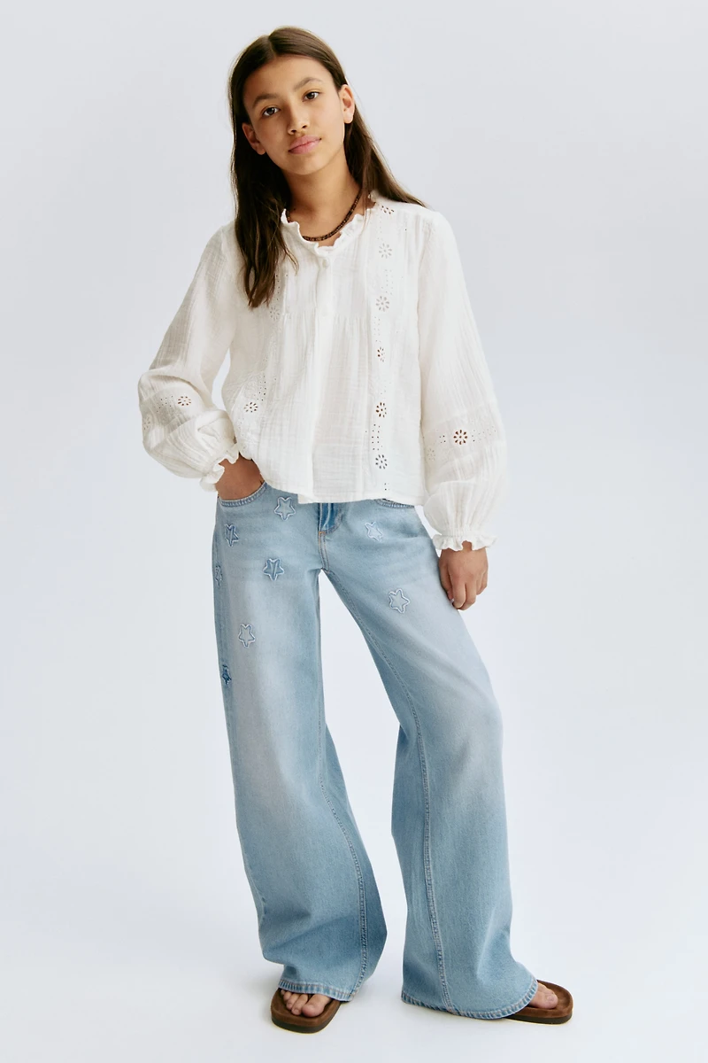 Wide-Leg Low Jeans