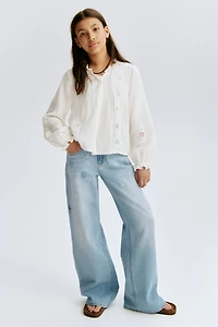 Wide-Leg Low Jeans