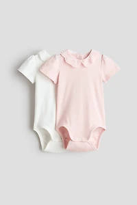2-Pack Embroidered-Detail Bodysuits