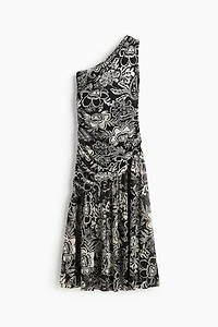 Draped One-Shoulder Dress