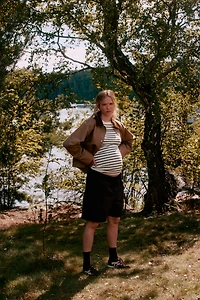 MAMA Haut en jersey côtelé