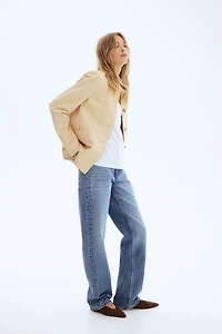 Leather Jacket with Collar