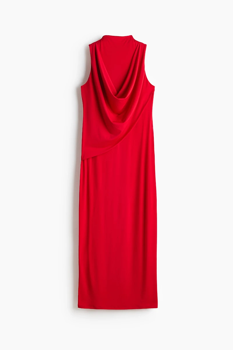 Robe maxi à effet drapé