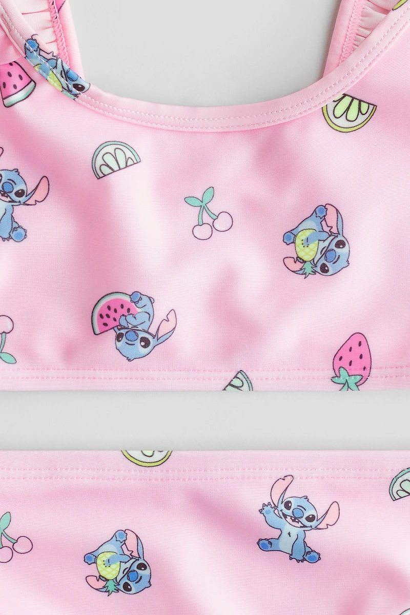 Flounced Printed Two-Piece Swimsuit