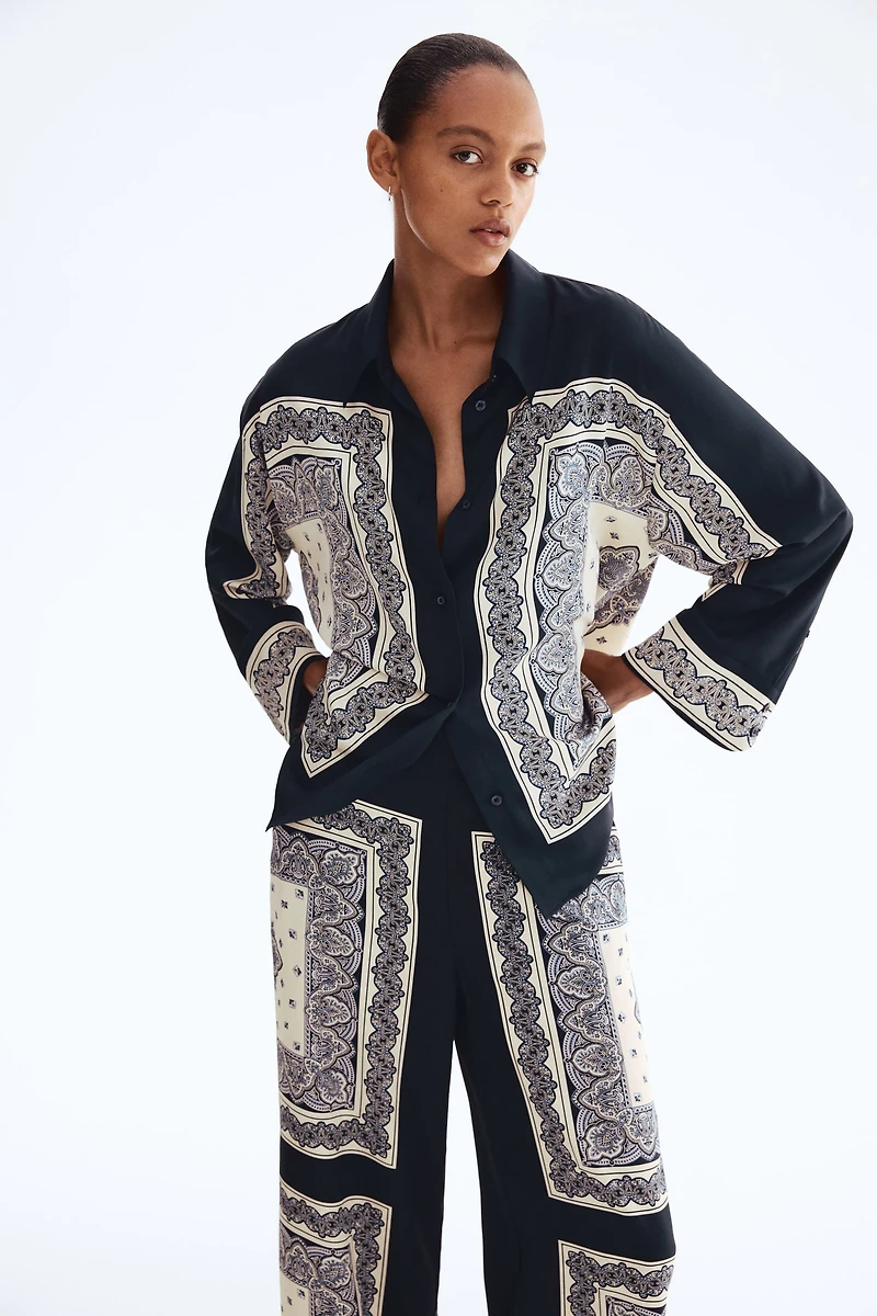 Chemise grande taille en sergé