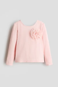 Haut avec appliqué en tulle